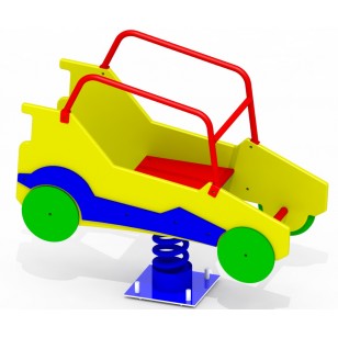 Качалка на пружине для детской площадки Автомобиль K28